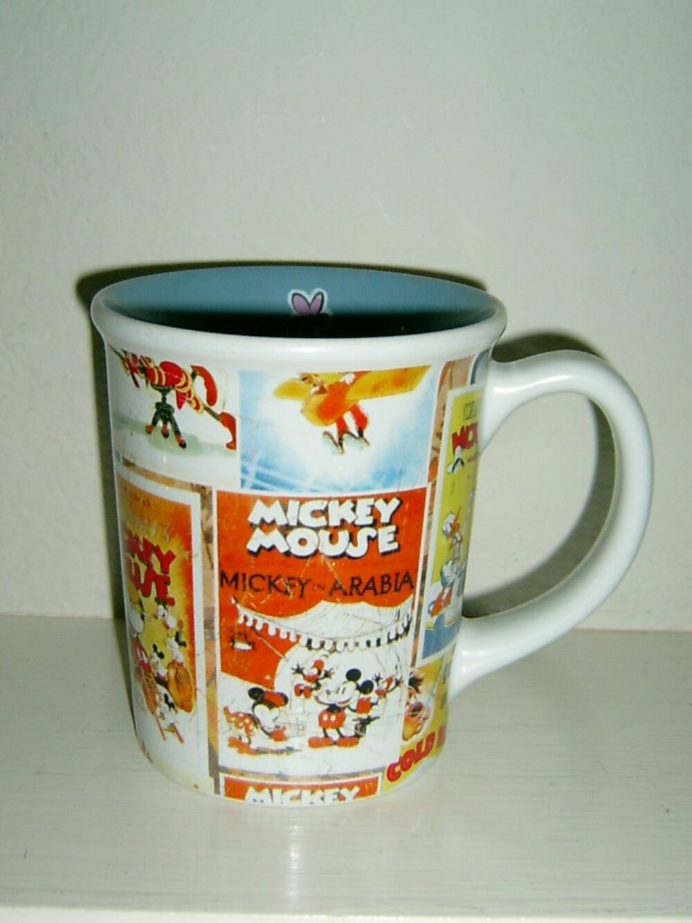 VINTAGE ~ Disney Store Mickey/Minnie Comic Strip Mug